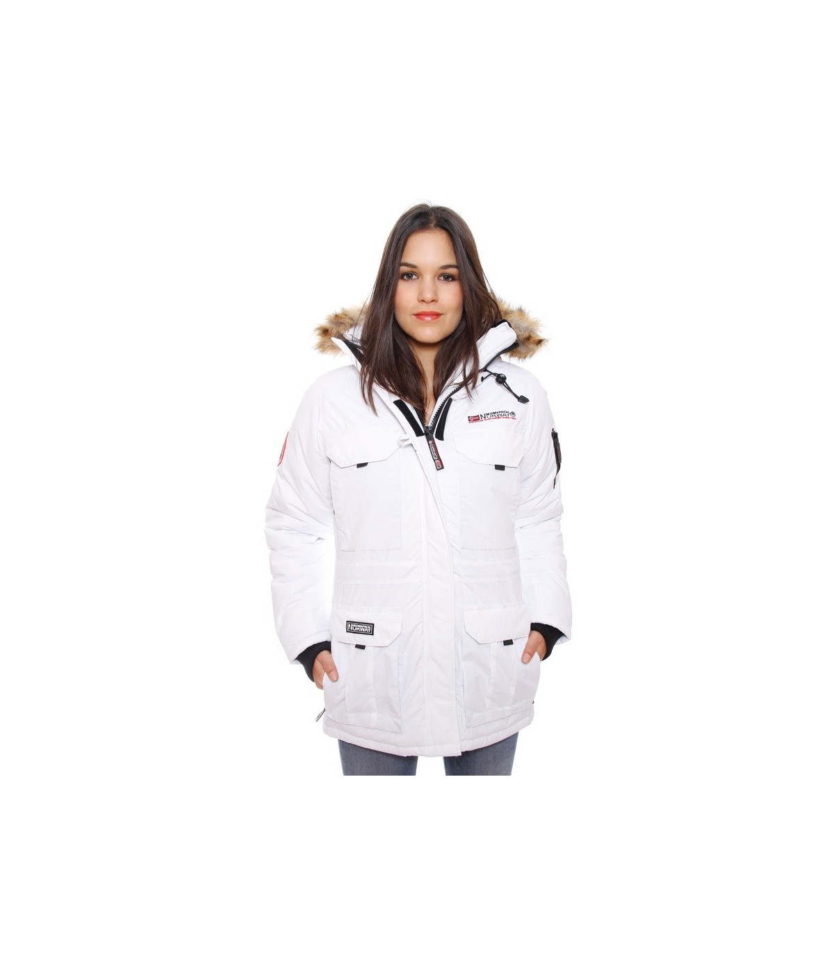 Parka Femme Geographical Norway Alcatras Blanc ...