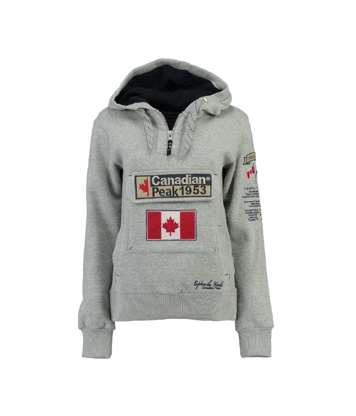 Sweat Femme Canadian Peak Gyrelle Gris Clair | SHOWROOMVIP ...