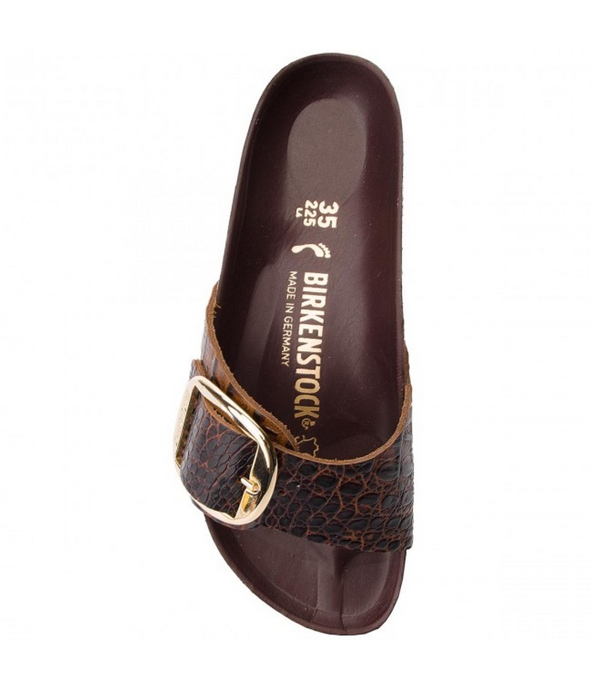 Sandale Femme Birkenstock Madrid Big Buckle Gator Marron ...