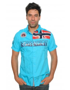 chemise turquoise